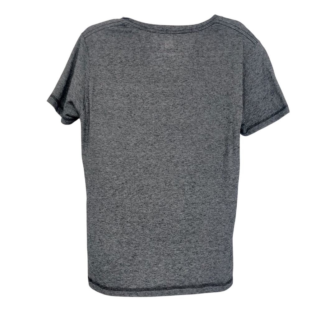 Men's B2 Original Blends Charcoal Black White Slub Knit V Neck T Shirt - Picture 12 of 16